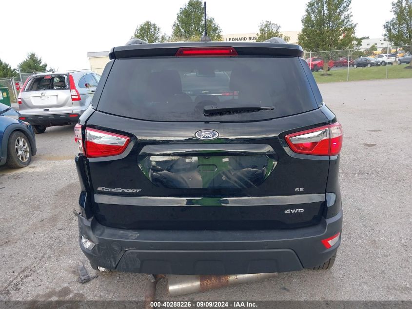 2022 Ford Ecosport Se VIN: MAJ6S3GL6NC474939 Lot: 40288226