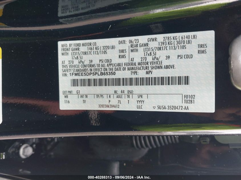 2023 Ford Bronco Wildtrak VIN: 1FMEE5DP5PLB65350 Lot: 40288313