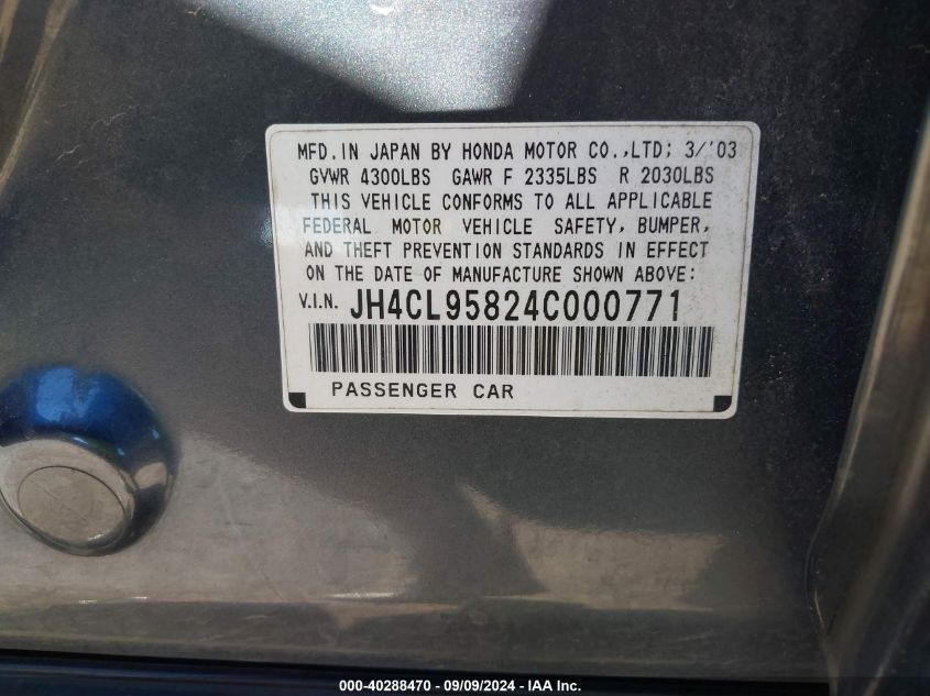 JH4CL95824C000771 2004 Acura Tsx