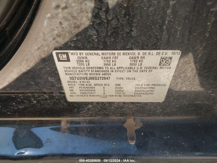 2014 GMC SIERRA 1500 DENALI - 3GTU2WEJ8EG272847