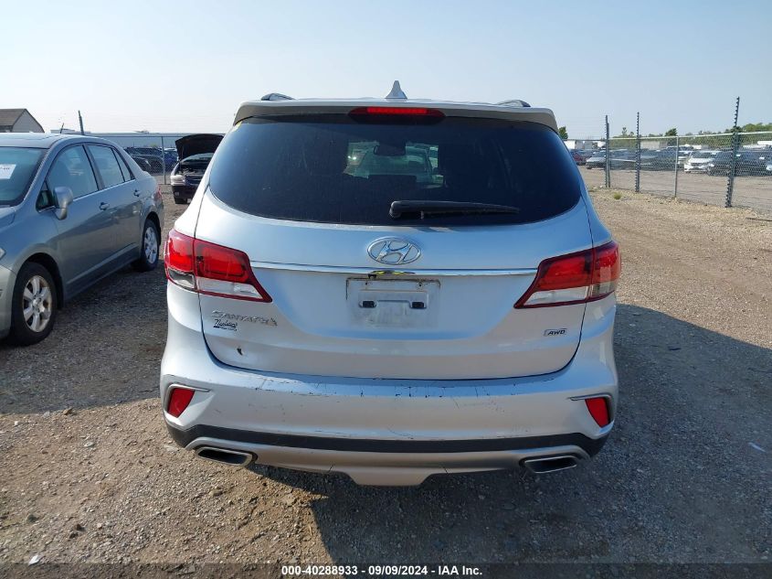 2017 Hyundai Santa Fe Se VIN: KM8SNDHF4HU174843 Lot: 40288933