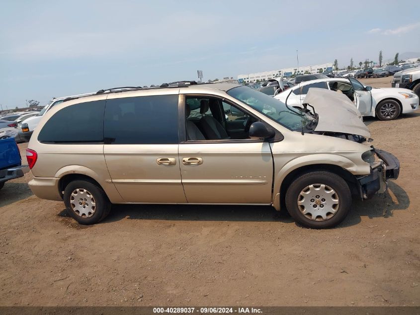 2001 Chrysler Town & Country Lx VIN: 2C4GP44391R210786 Lot: 40289037