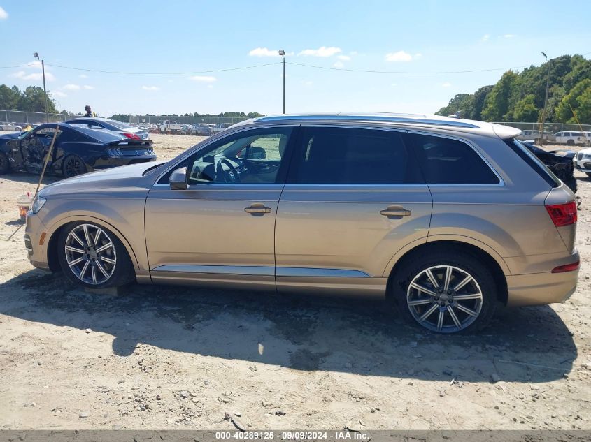 2018 Audi Q7 3.0T Premium VIN: WA1VAAF7XJD020645 Lot: 40289125