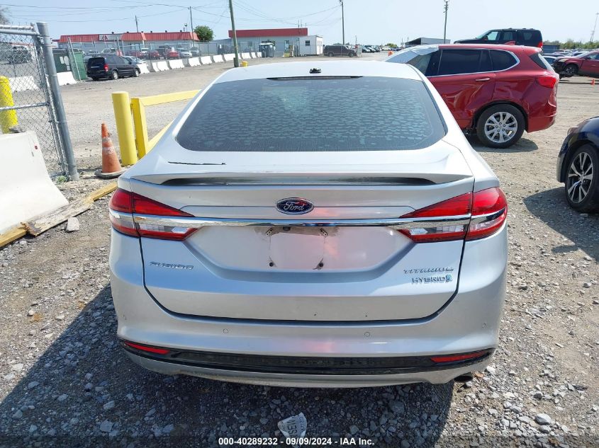 2017 Ford Fusion Hybrid Titanium VIN: 3FA6P0RU6HR190884 Lot: 40289232