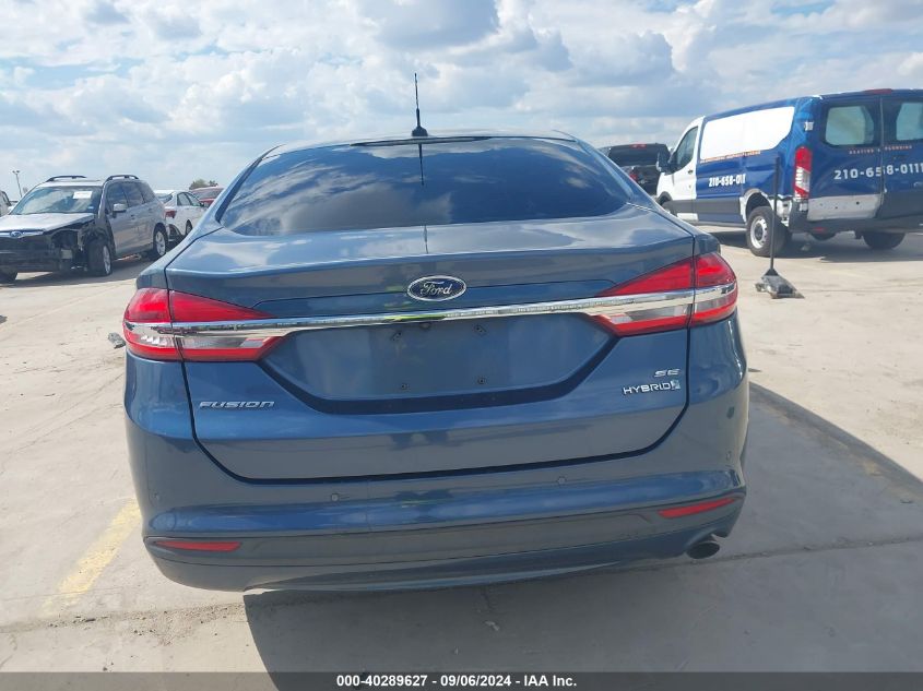 2018 Ford Fusion Hybrid Se VIN: 3FA6P0LU8JR180596 Lot: 40289627