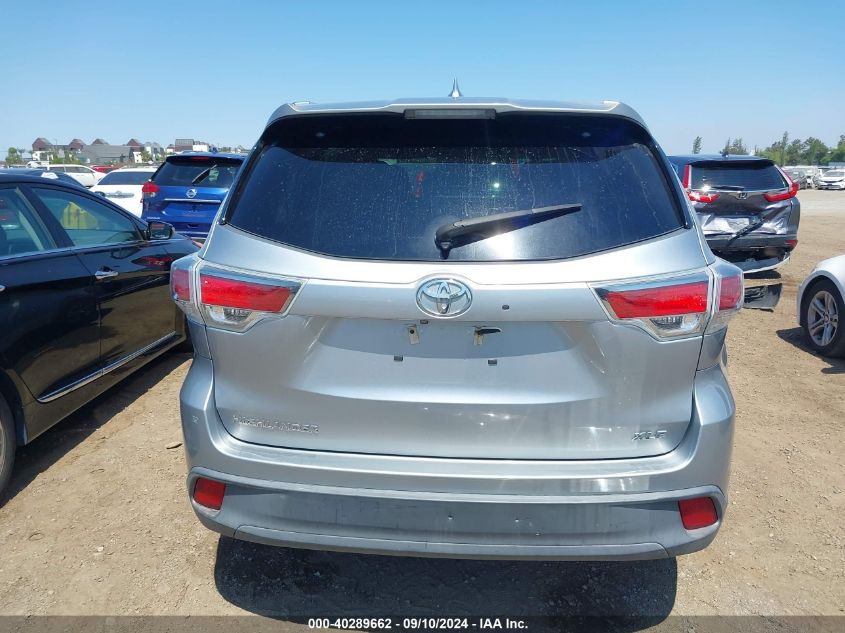 2016 Toyota Highlander Xle V6 VIN: 5TDKKRFH3GS141625 Lot: 40289662