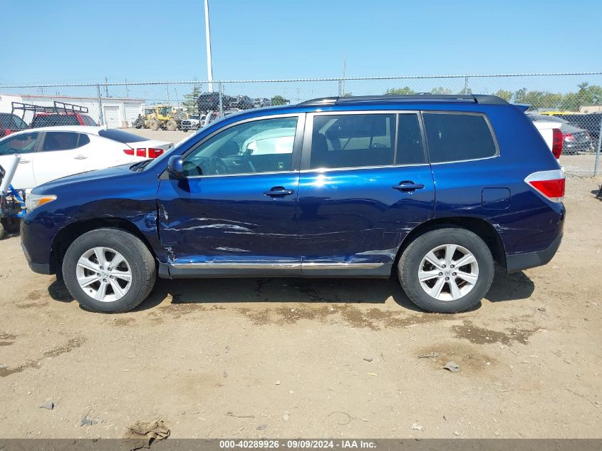 2013 Toyota Highlander Se V6 VIN: 5TDBK3EH0DS261263 Lot: 40289926