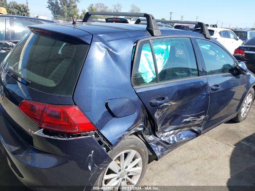 2017 Volkswagen Golf Tsi S 4-Door/Tsi Se 4-Door/Tsi Sel 4-Door/Tsi Wolfsburg Edition 4-Door VIN: 3VW217AU1HM051481 Lot: 40290115