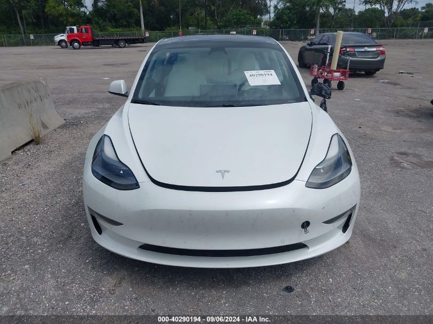 2021 Tesla Model 3 Standard Range Plus Rear-Wheel Drive VIN: 5YJ3E1EA8MF921783 Lot: 40290194