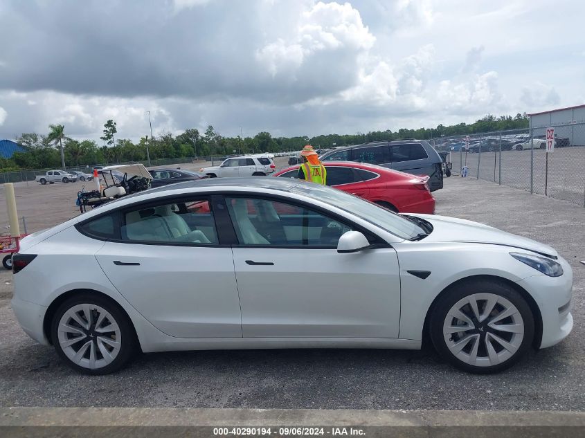 2021 Tesla Model 3 Standard Range Plus Rear-Wheel Drive VIN: 5YJ3E1EA8MF921783 Lot: 40290194