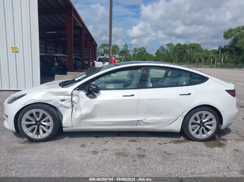 2021 Tesla Model 3 Standard Range Plus Rear-Wheel Drive VIN: 5YJ3E1EA8MF921783 Lot: 40290194