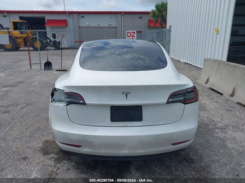 2021 Tesla Model 3 Standard Range Plus Rear-Wheel Drive VIN: 5YJ3E1EA8MF921783 Lot: 40290194