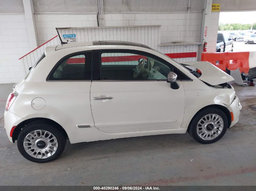 2013 Fiat 500 Lounge VIN: 3C3CFFCR6DT737368 Lot: 40290246