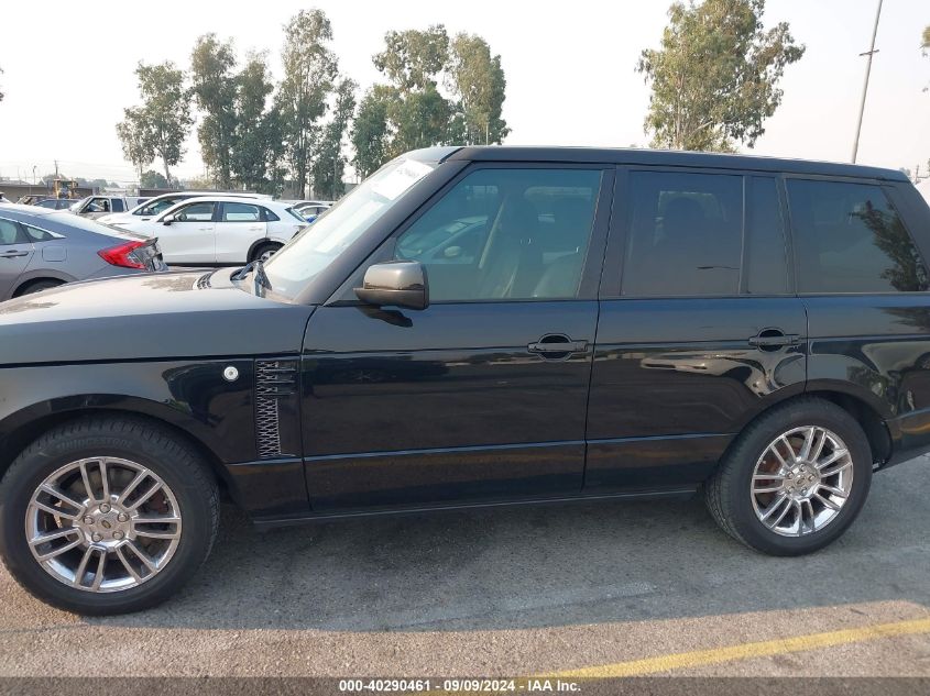 2012 Land Rover Range Rover Hse VIN: SALME1D46CA392477 Lot: 40290461