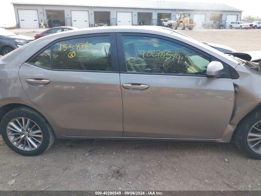 2014 Toyota Corolla L/Le/Le Pls/Prm/S/S Pls VIN: 2T1BURHE6EC155876 Lot: 40290549