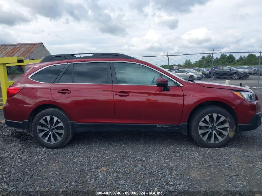 2017 Subaru Outback 2.5I Limited VIN: 4S4BSANC8H3216843 Lot: 40290746