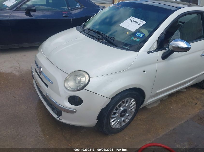 2013 Fiat 500 Lounge VIN: 3C3CFFCR8DT561407 Lot: 40290816