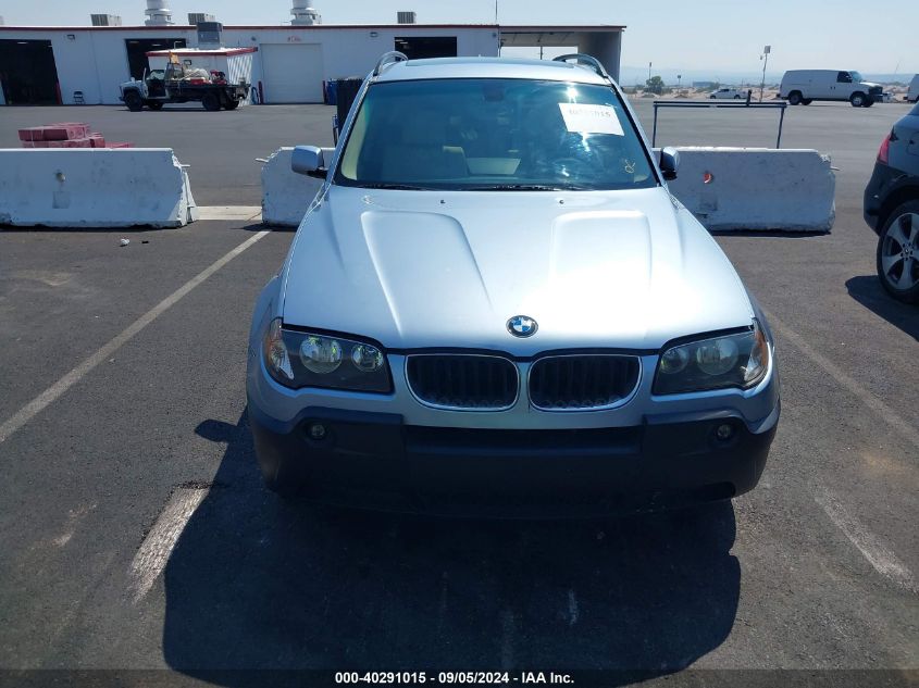 2005 BMW X3 3.0I VIN: WBXPA93445WD03713 Lot: 40291015