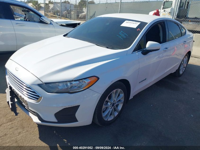 2019 Ford Fusion Hybrid Se VIN: 3FA6P0LU0KR174583 Lot: 40291052