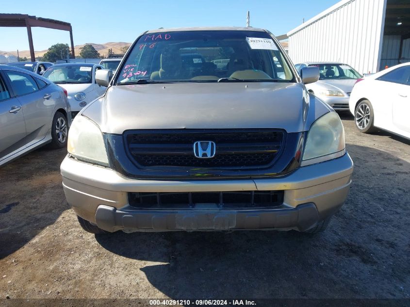 2005 Honda Pilot Ex VIN: 2HKYF18455H545328 Lot: 40291210