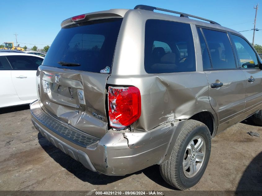 2005 Honda Pilot Ex VIN: 2HKYF18455H545328 Lot: 40291210