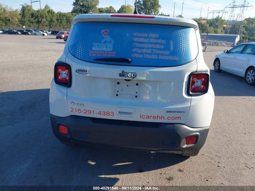 2018 Jeep Renegade Sport VIN: ZACCJBAB1JPJ51606 Lot: 40291540