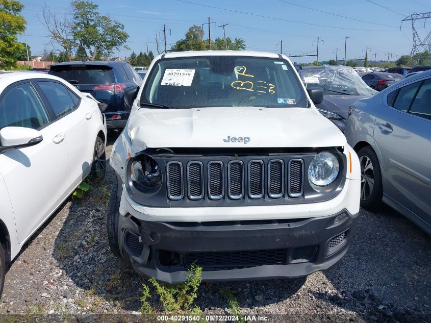 2018 Jeep Renegade Sport 4X4 VIN: ZACCJBAB1JPJ51606 Lot: 40291540