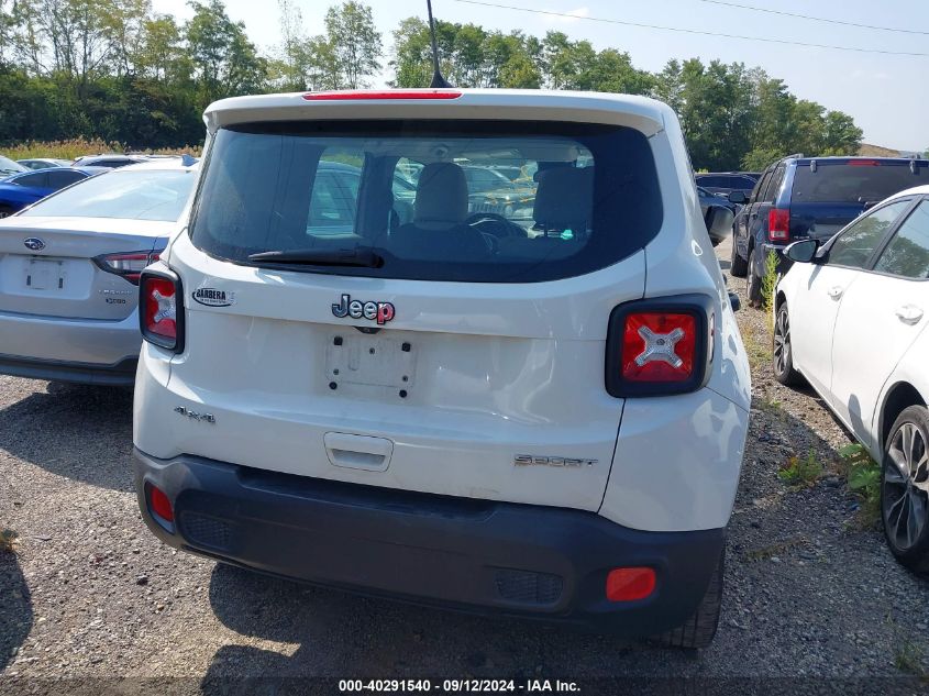 2018 Jeep Renegade Sport 4X4 VIN: ZACCJBAB1JPJ51606 Lot: 40291540