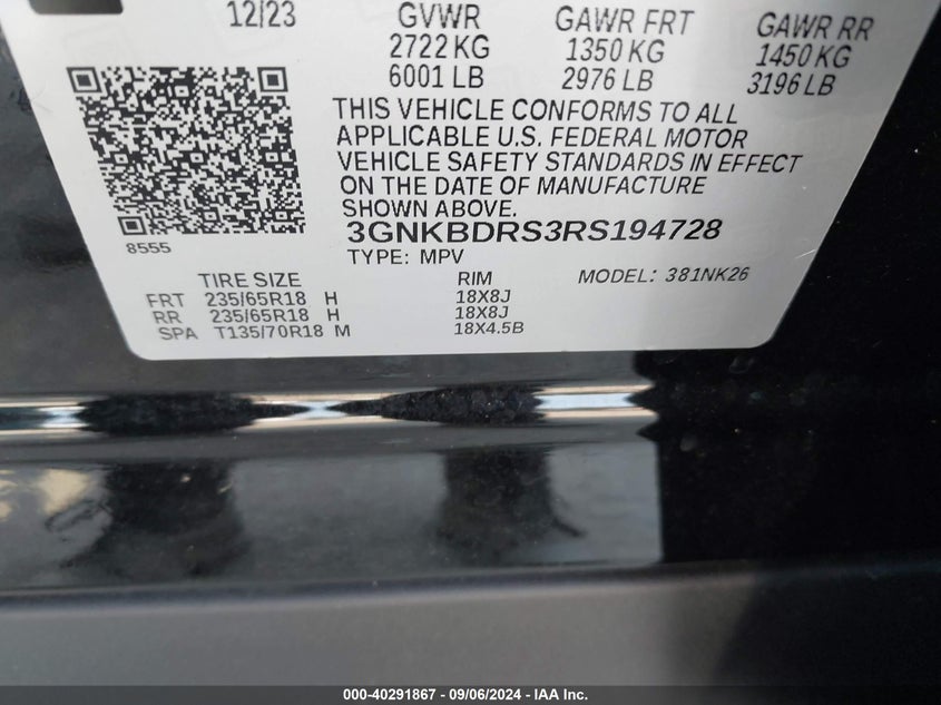 2024 CHEVROLET BLAZER FWD 3LT - 3GNKBDRS3RS194728