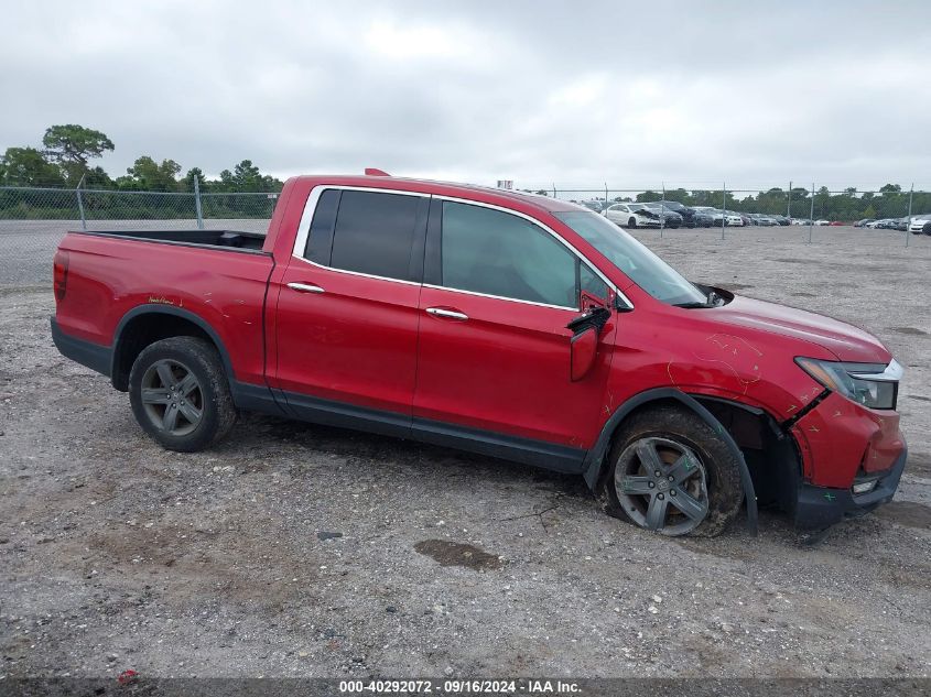 2021 Honda Ridgeline Rtl VIN: 5FPYK3F73MB026920 Lot: 40292072