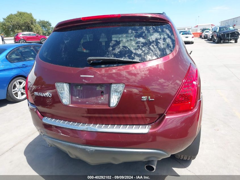 JN8AZ08T76W407199 2006 Nissan Murano Sl