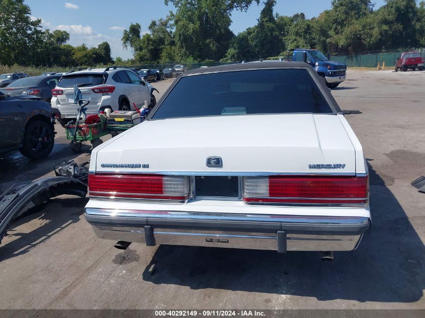 1989 Mercury Grand Marquis Gs VIN: 2MEBM74F7KX715512 Lot: 40292149