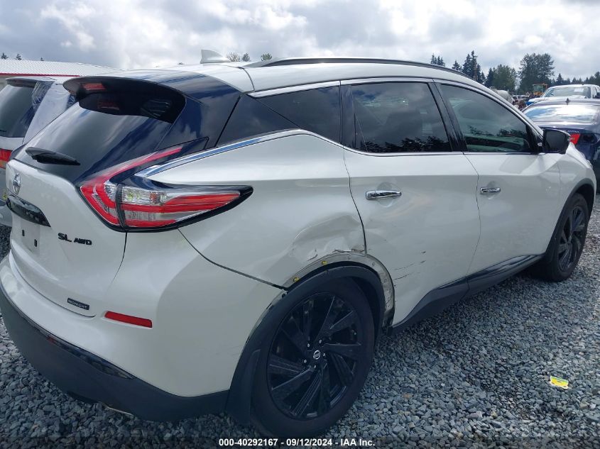 2018 Nissan Murano Sl VIN: 5N1AZ2MH7JN130136 Lot: 40292167