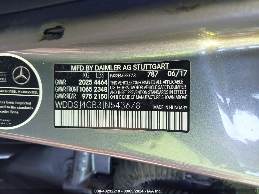 WDDSJ4GB3JN543678 2018 Mercedes-Benz Cla 250 4Matic