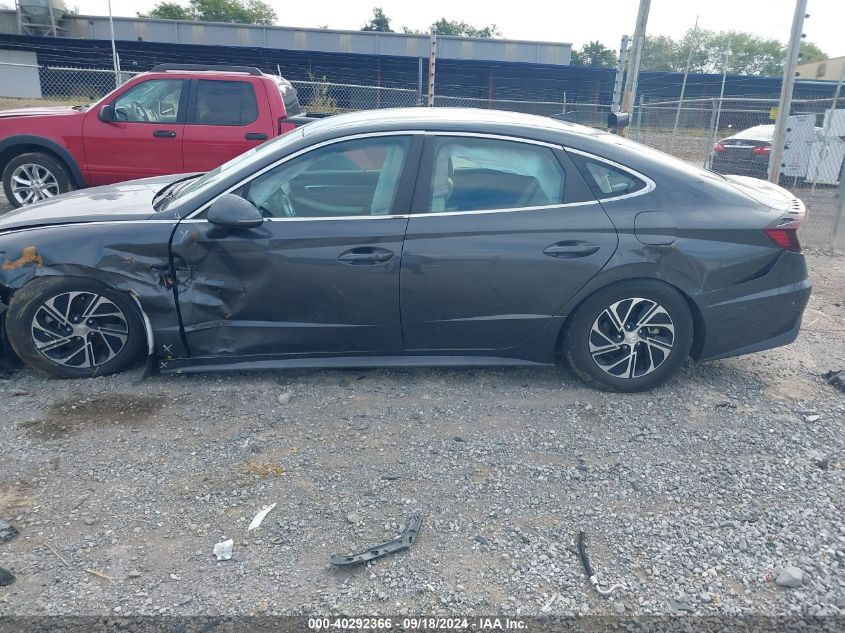 KMHL24JJ1MA030674 2021 Hyundai Sonata Hybrid/Blue