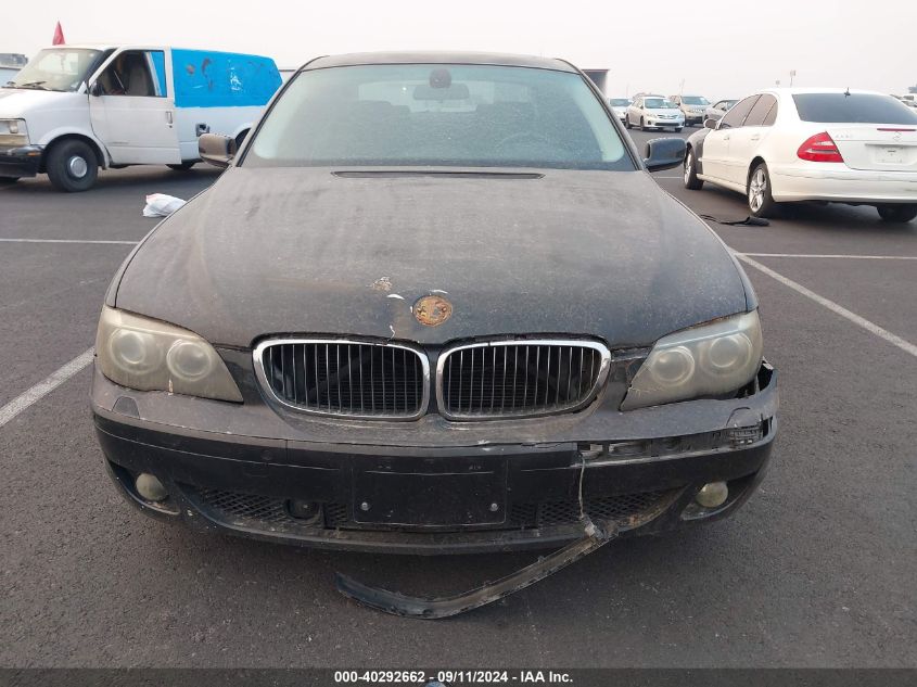 2006 BMW 750Li VIN: WBAHN83556DT32508 Lot: 40292662