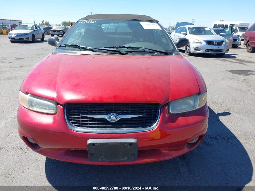 2000 Chrysler Sebring Jxi VIN: 3C3EL55H7YT207996 Lot: 40292780