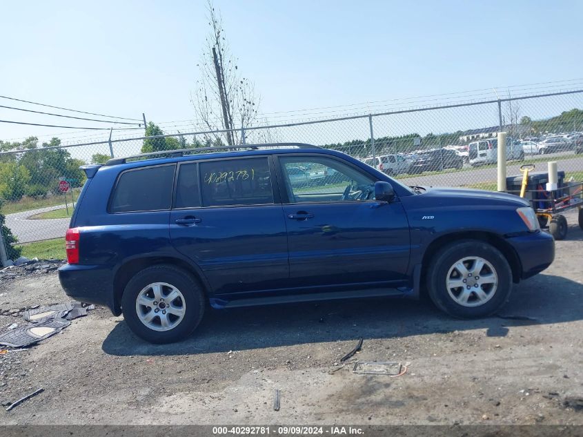 2002 Toyota Highlander Limited V6 VIN: JTEHF21A620096025 Lot: 40292781