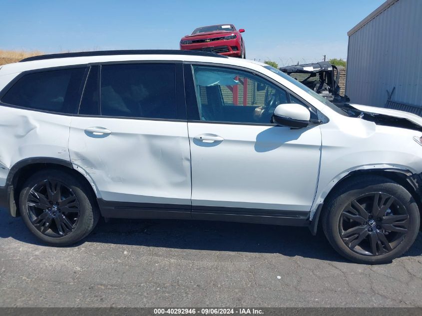 2021 Honda Pilot Awd Black Edition VIN: 5FNYF6H70MB058283 Lot: 40292946