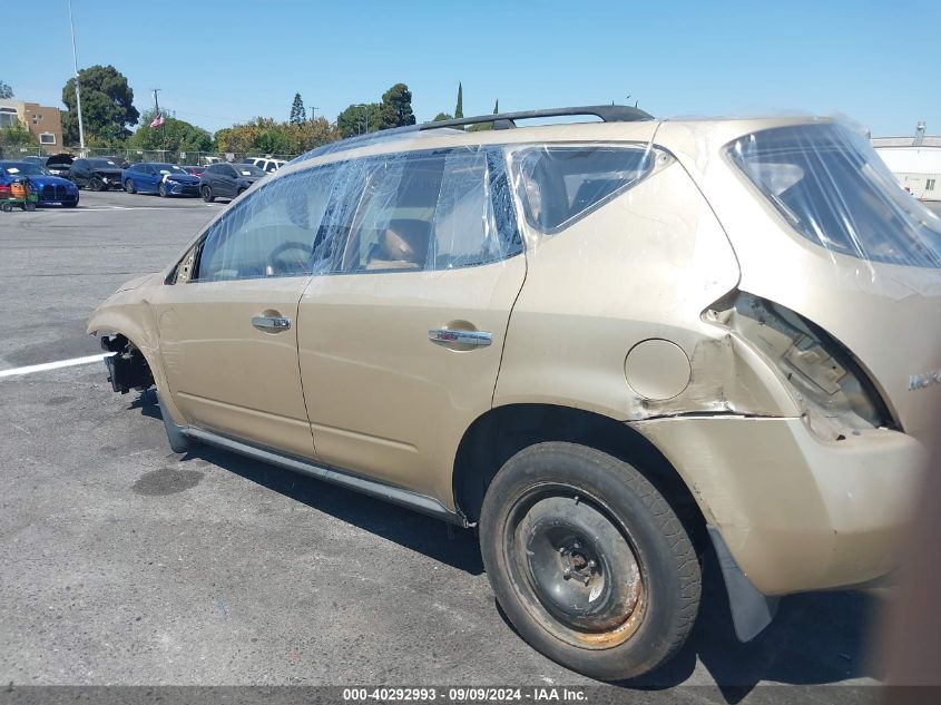 2004 Nissan Murano Sl VIN: JN8AZ08WX4W303541 Lot: 40292993