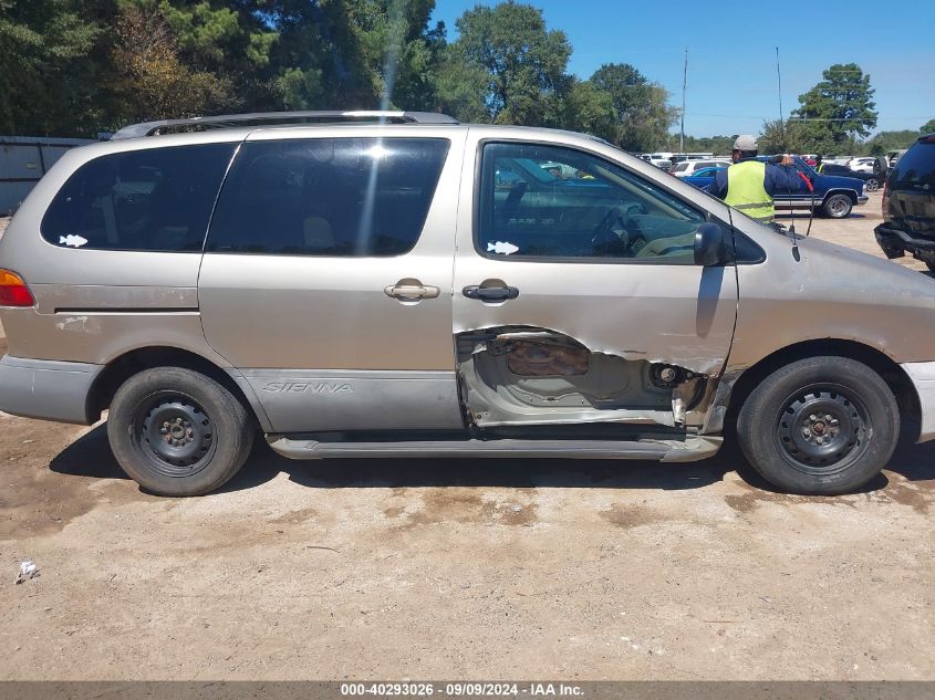 2000 Toyota Sienna Le VIN: 4T3ZF13C3YU228826 Lot: 40293026