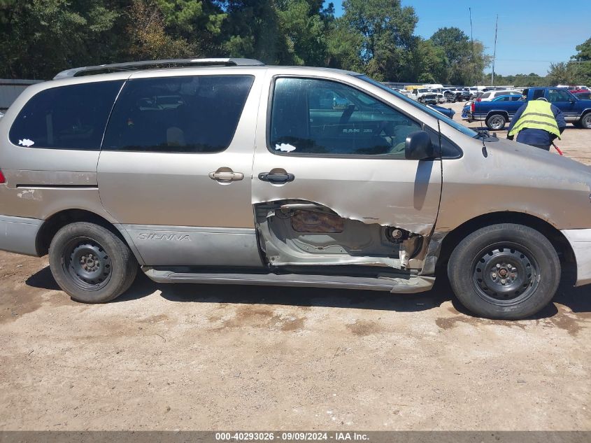 2000 Toyota Sienna Le VIN: 4T3ZF13C3YU228826 Lot: 40293026