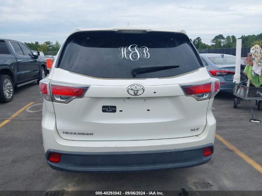 2015 Toyota Highlander Xle V6 VIN: 5TDKKRFH1FS070018 Lot: 40293042