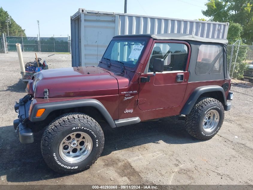 2001 Jeep Wrangler Sport VIN: 1J4FA49S41P363343 Lot: 40293065