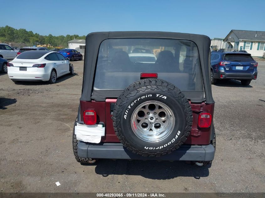 2001 Jeep Wrangler Sport VIN: 1J4FA49S41P363343 Lot: 40293065