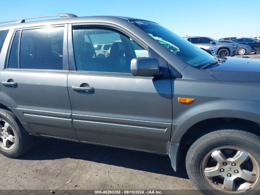 2007 Honda Pilot Ex-L VIN: 2HKYF18657H526654 Lot: 40293258