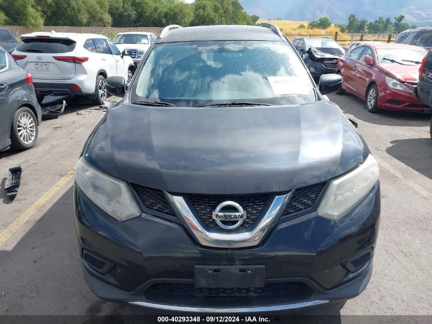 2016 Nissan Rogue Sv VIN: KNMAT2MV3GP641206 Lot: 40293348