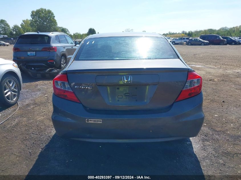 2012 Honda Civic Lx VIN: 19XFB2F51CE063476 Lot: 40293397