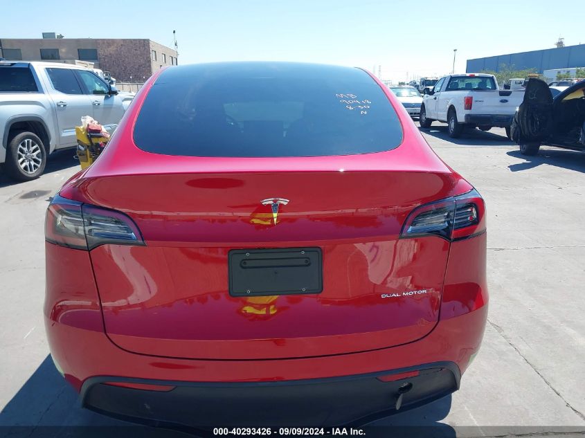 2023 Tesla Model Y Awd/Long Range Dual Motor All-Wheel Drive VIN: 7SAYGDEE2PA121182 Lot: 40293426