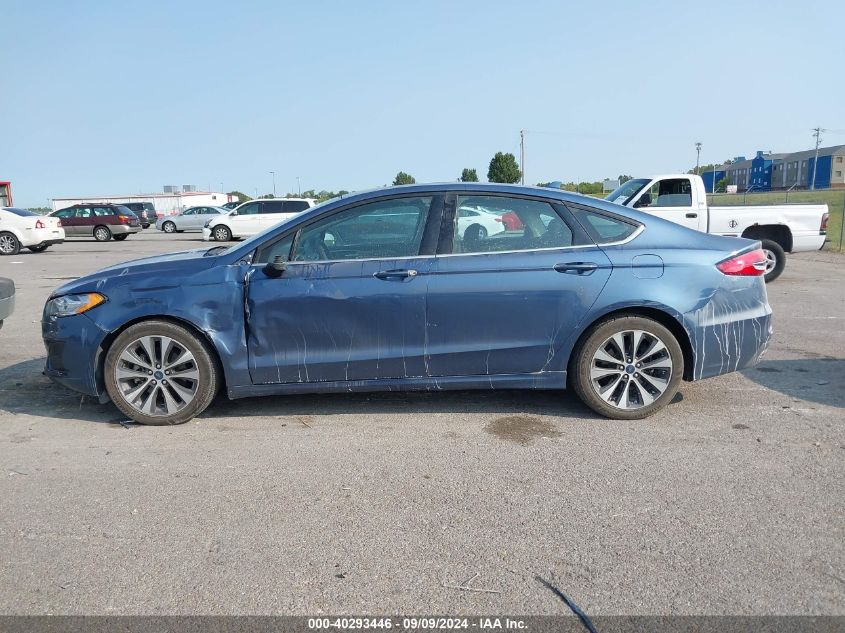 2019 Ford Fusion Se VIN: 3FA6P0T98KR237389 Lot: 40293446